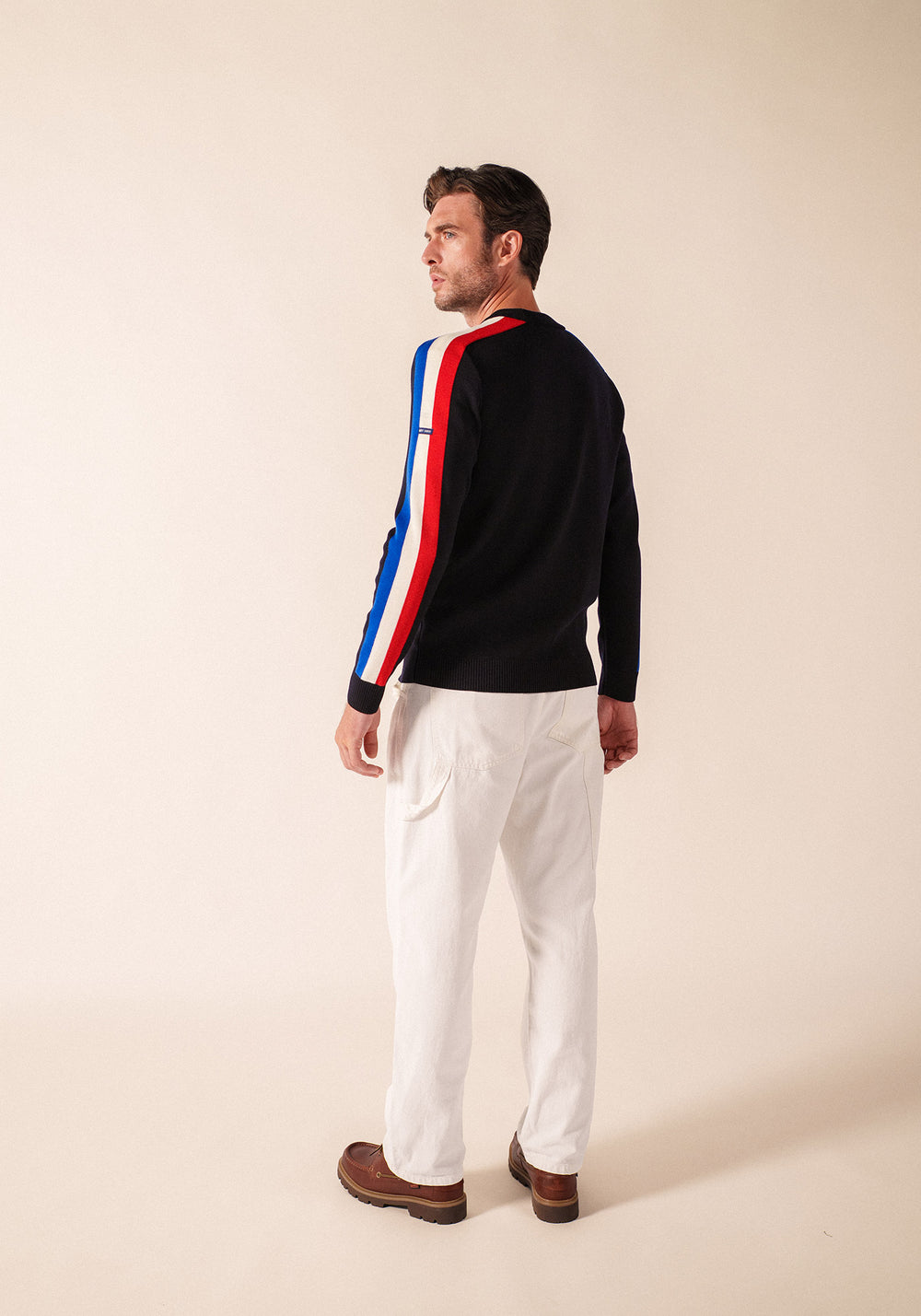 Pull raglan x l'Elysée (NAVY/GITANE/ECUME/TULIPE)