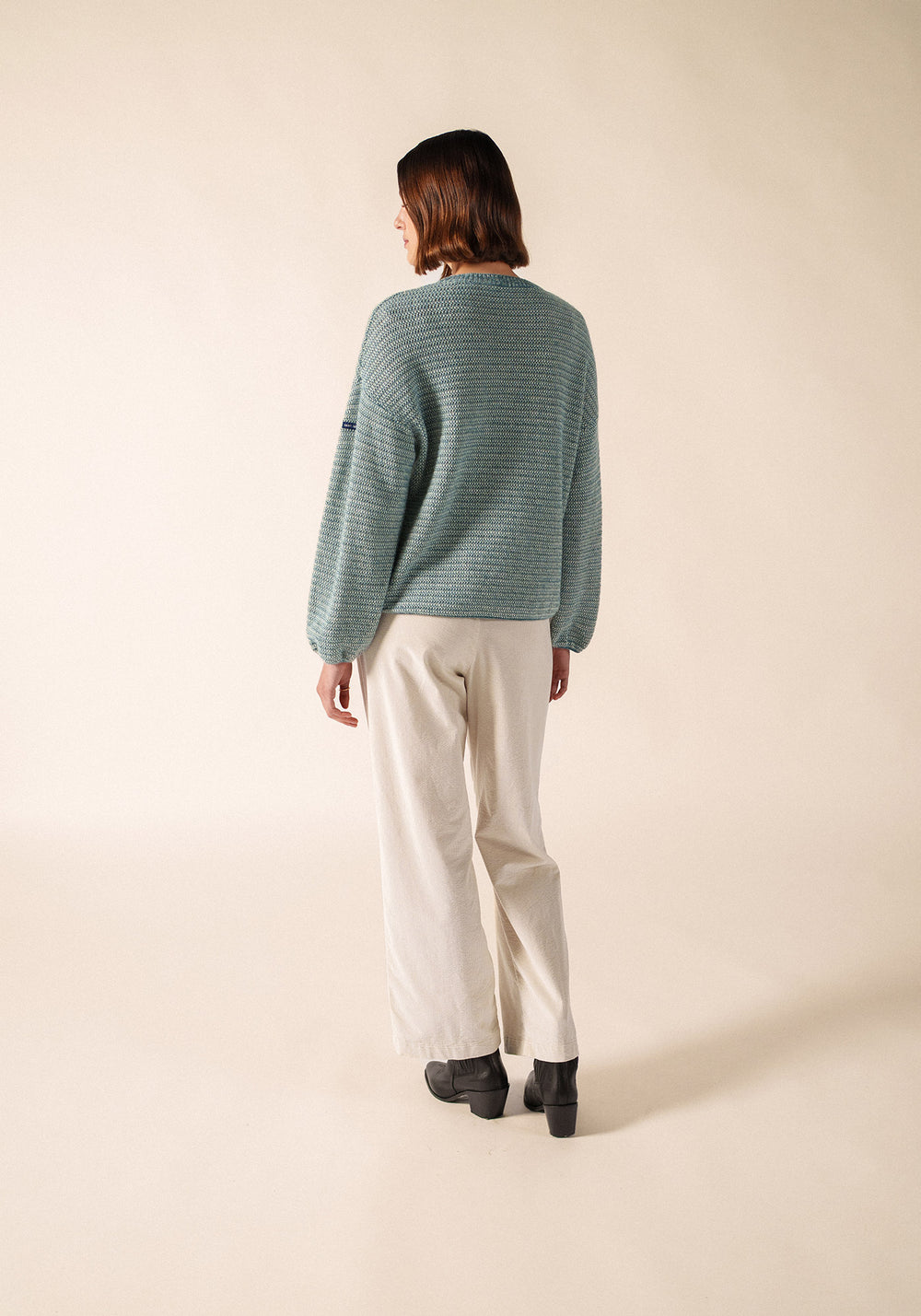 Pull Ascain (CELESTE/BLANC D'HIVER)