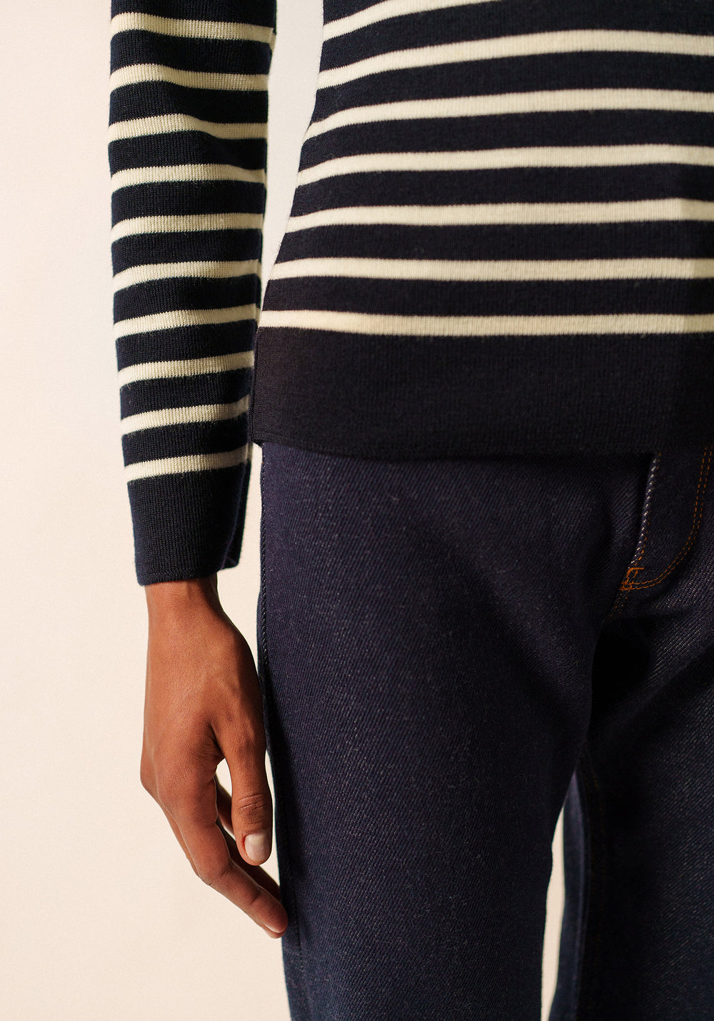 Pull marin Marée (NAVY/ECUME)