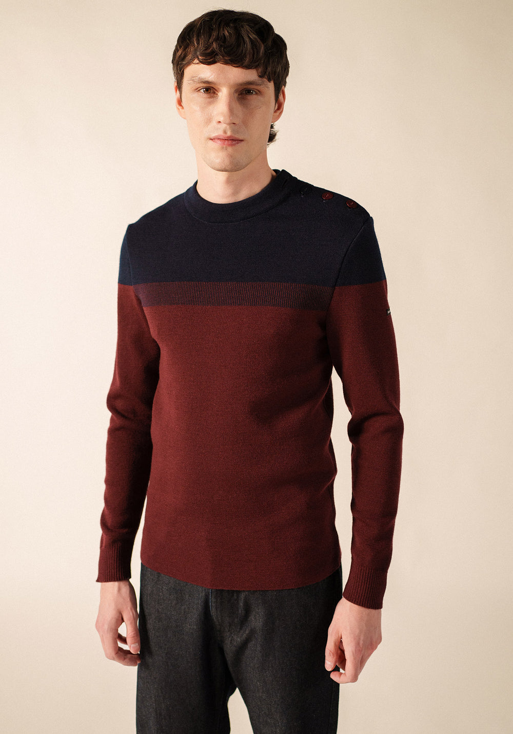 Pull marin Bretagne (TWEED/MARINE)