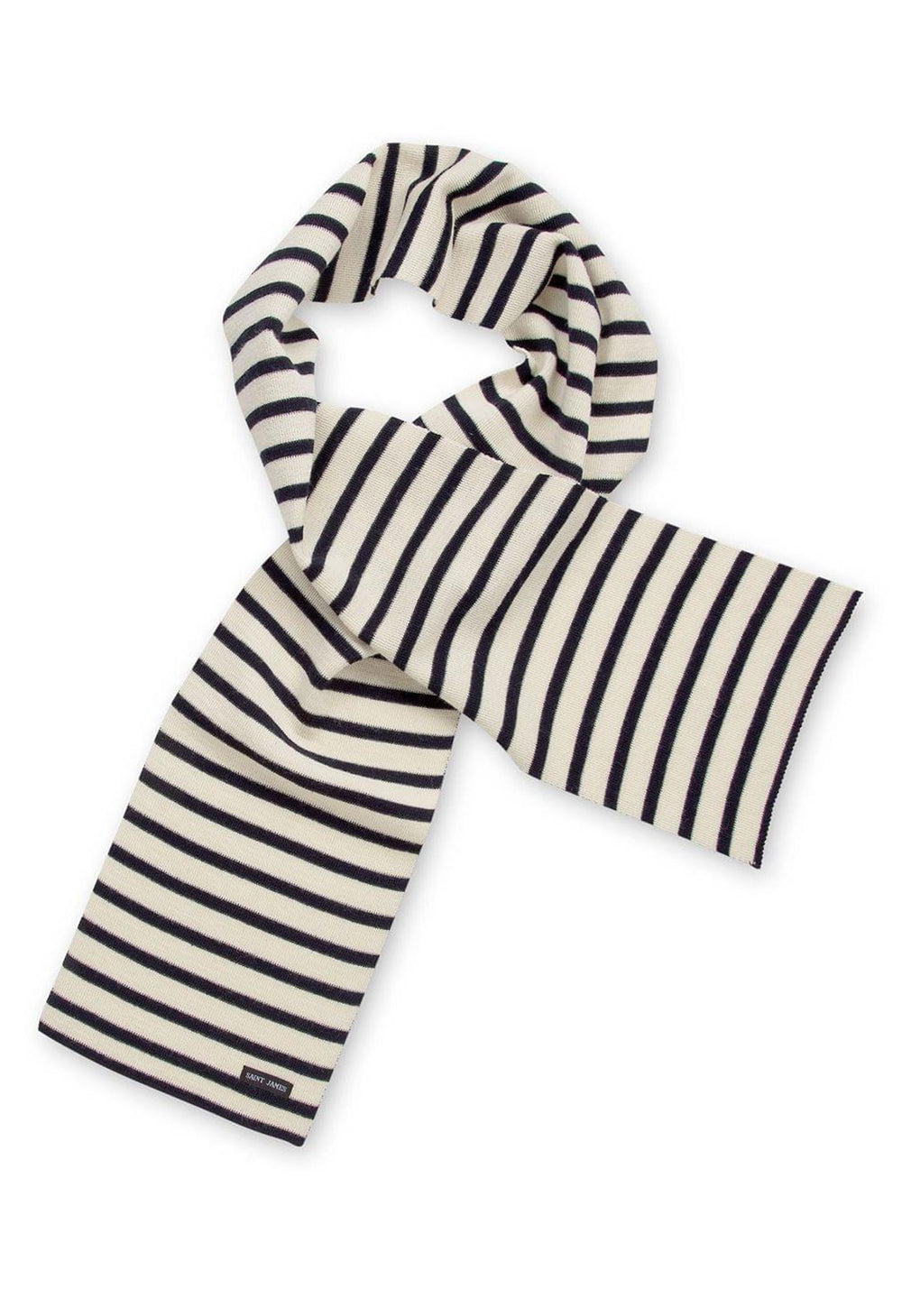 Echarpe rayée Scarf - en laine (ECRU/MARINE)