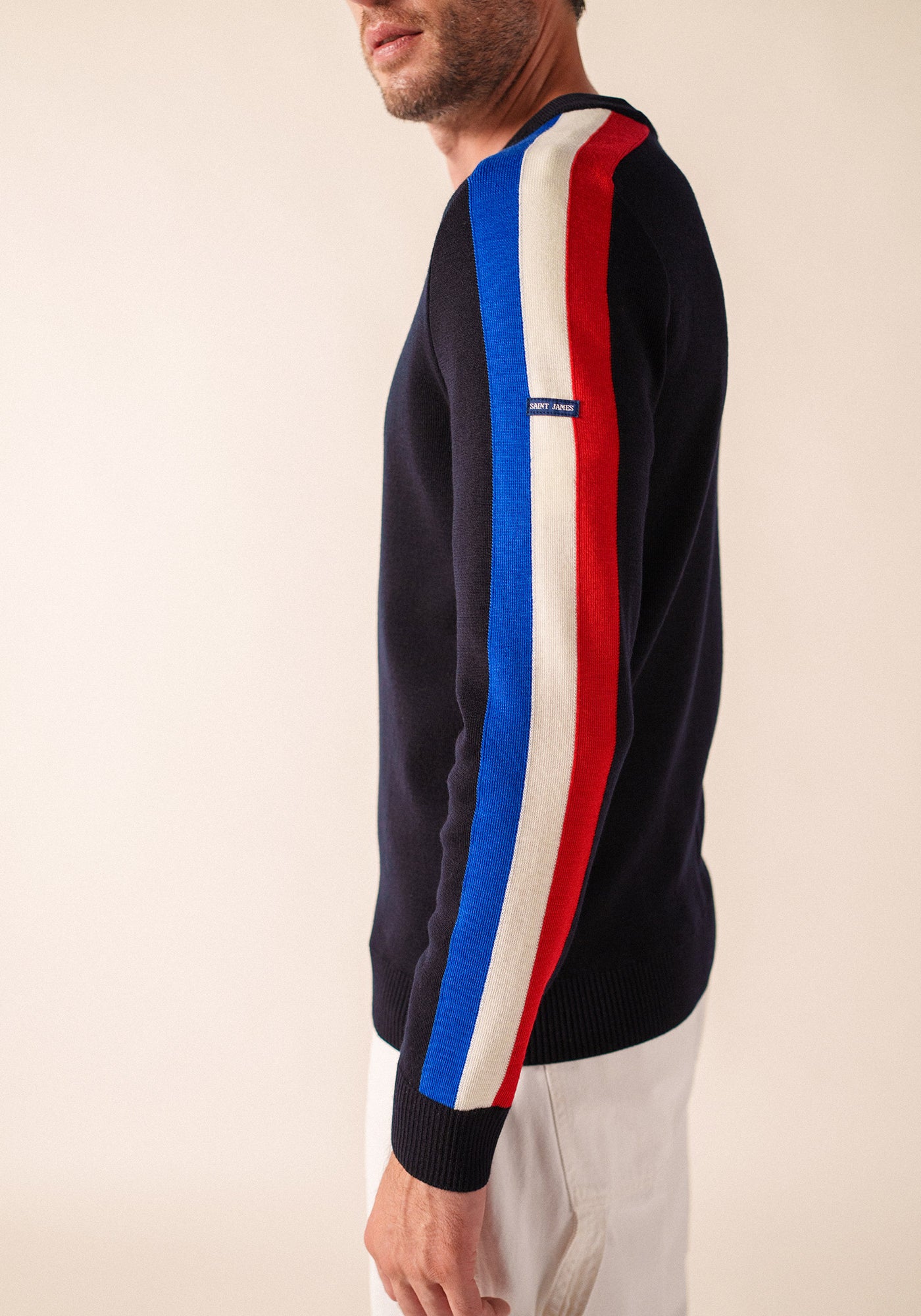 Pull raglan x l'Elysée (NAVY/GITANE/ECUME/TULIPE)
