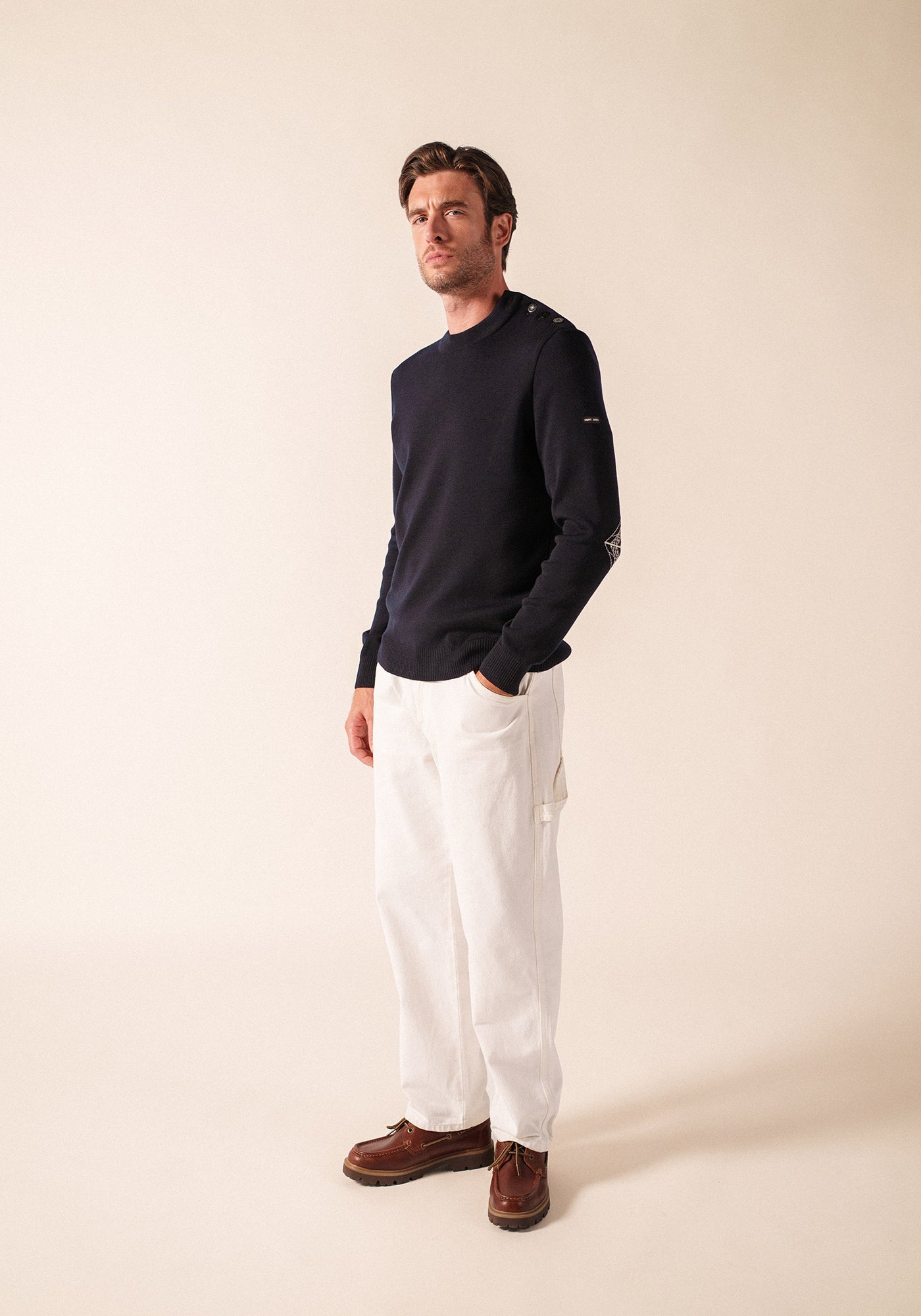 Pull Mondiovision x La tour Eiffel (NAVY/ECUME)