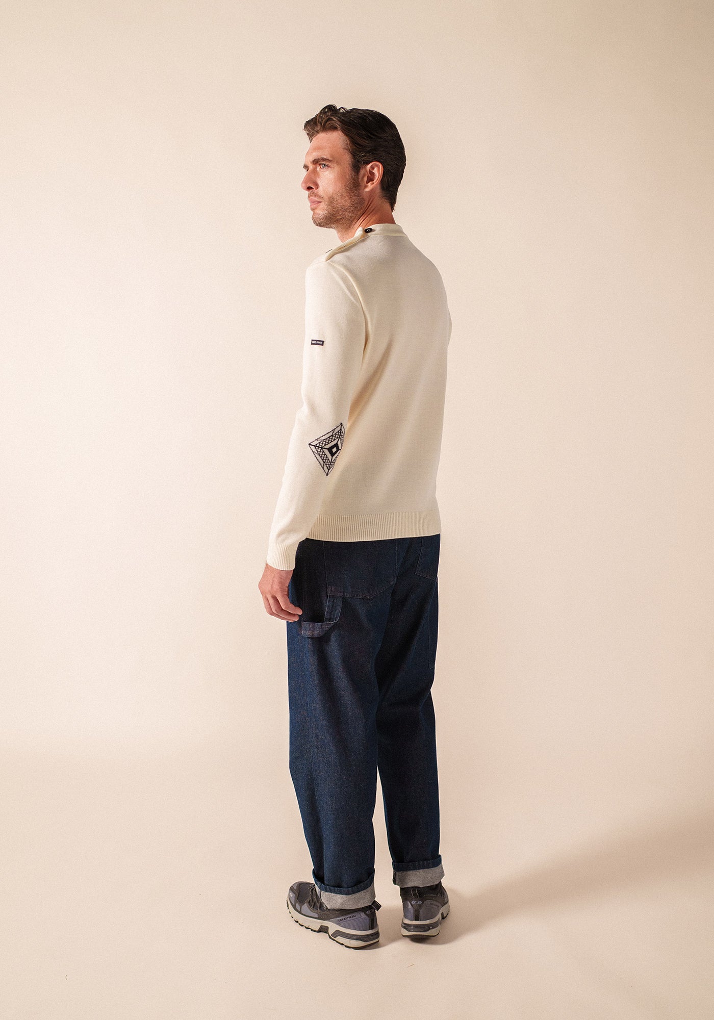 Pull Mondiovision x La tour Eiffel (BLANC/NAVY)