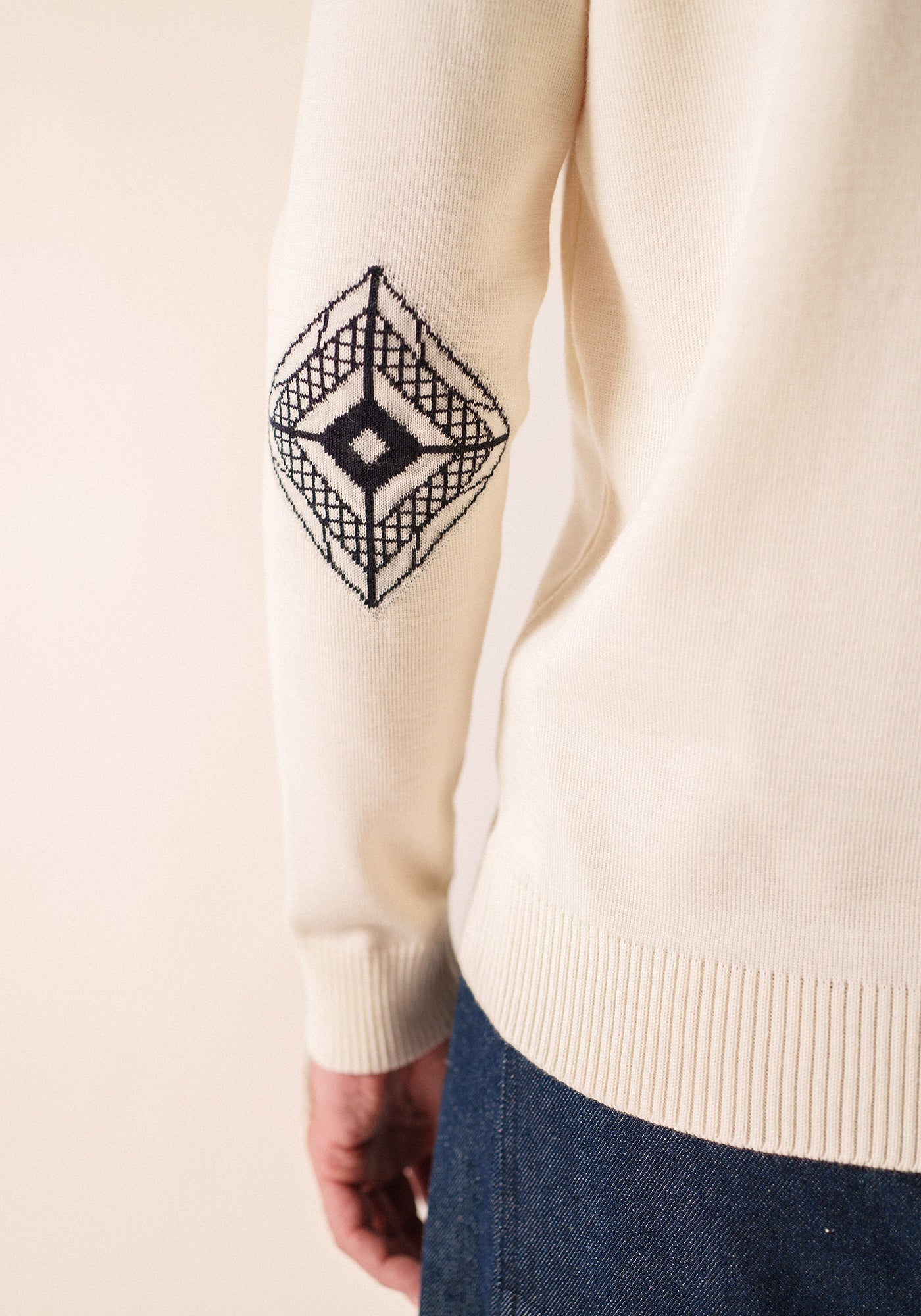 Pull Mondiovision x La tour Eiffel (BLANC/NAVY)