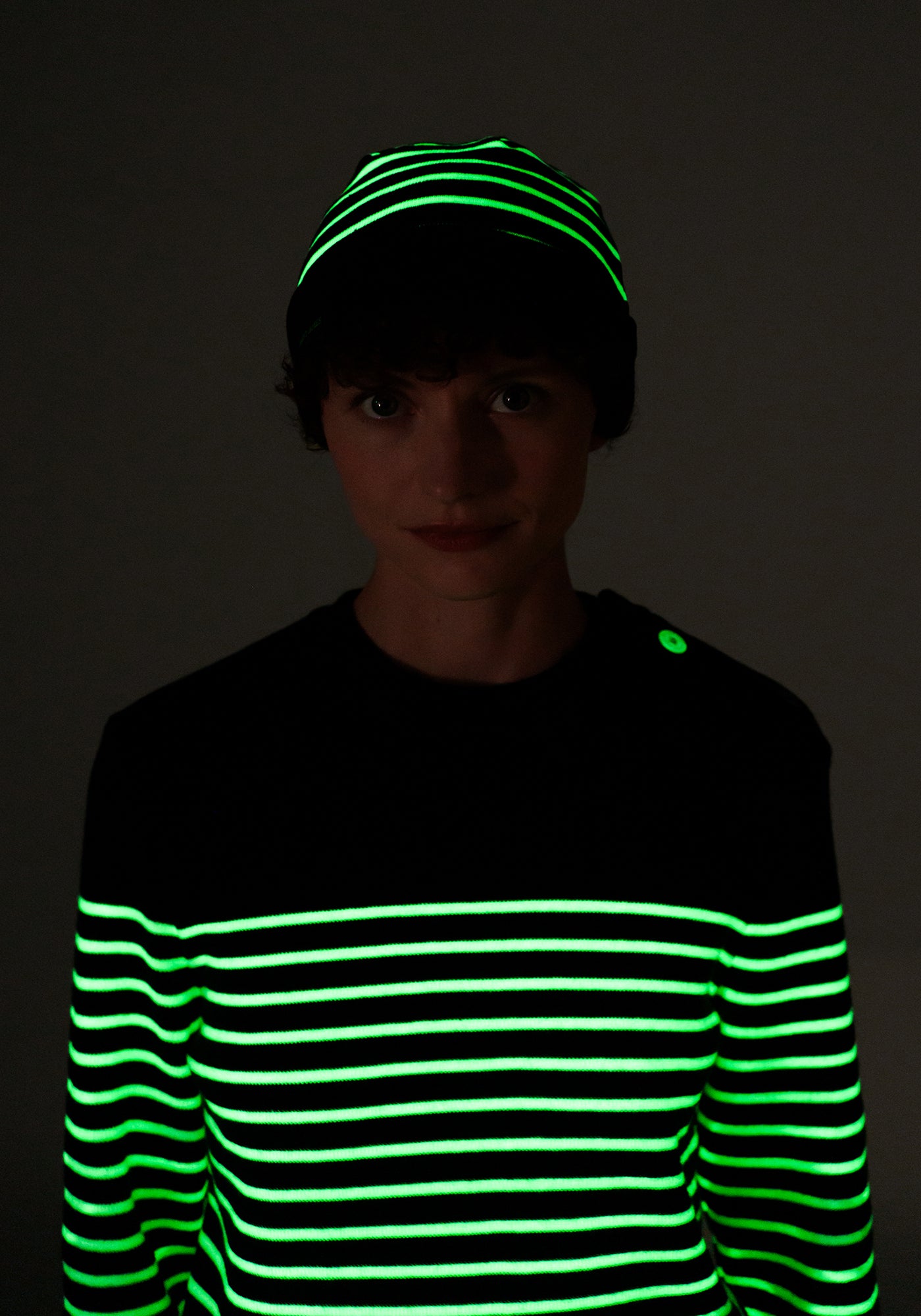 Bonnet phosphorescent - en laine (NAVY/PHOSPHORESCENT)