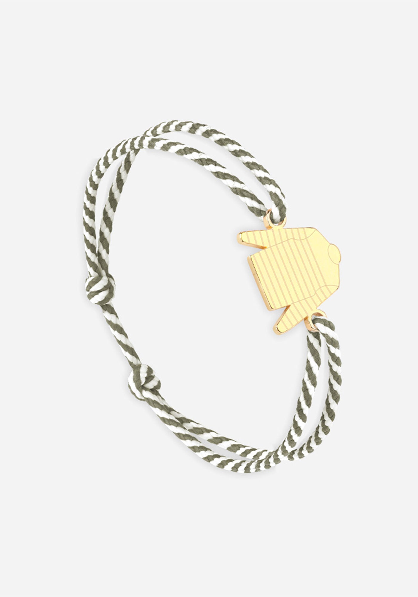 Bracelet Marinière x Le Vent à la Française (OR/RAYE BLANC/KAKI)