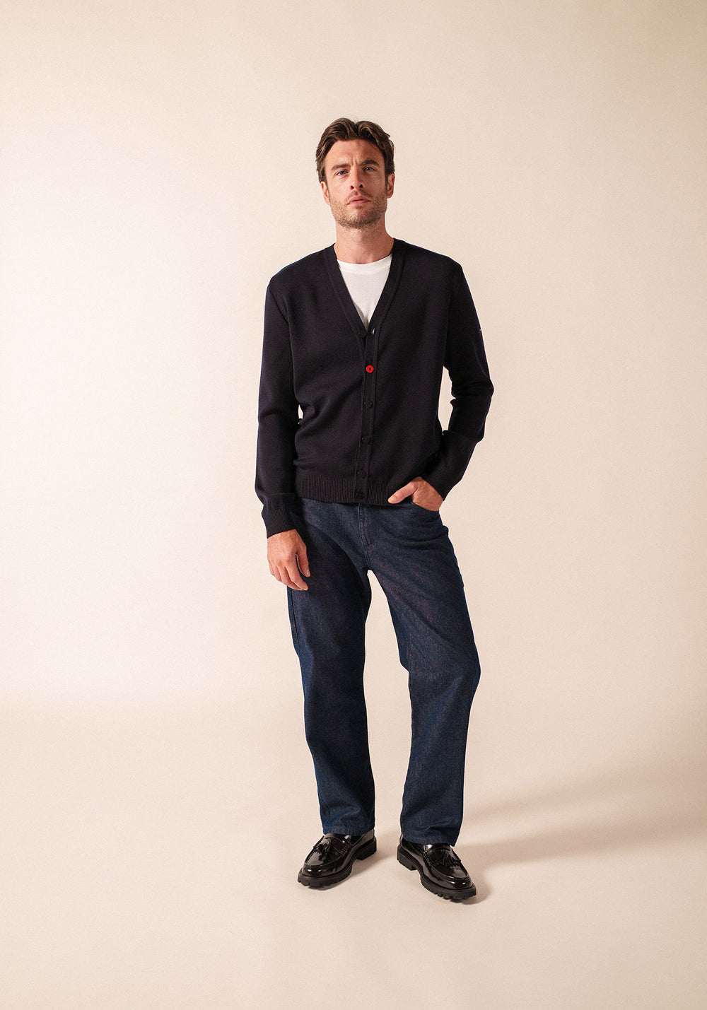 Cardigan coudières (NAVY/NORMANDIE)