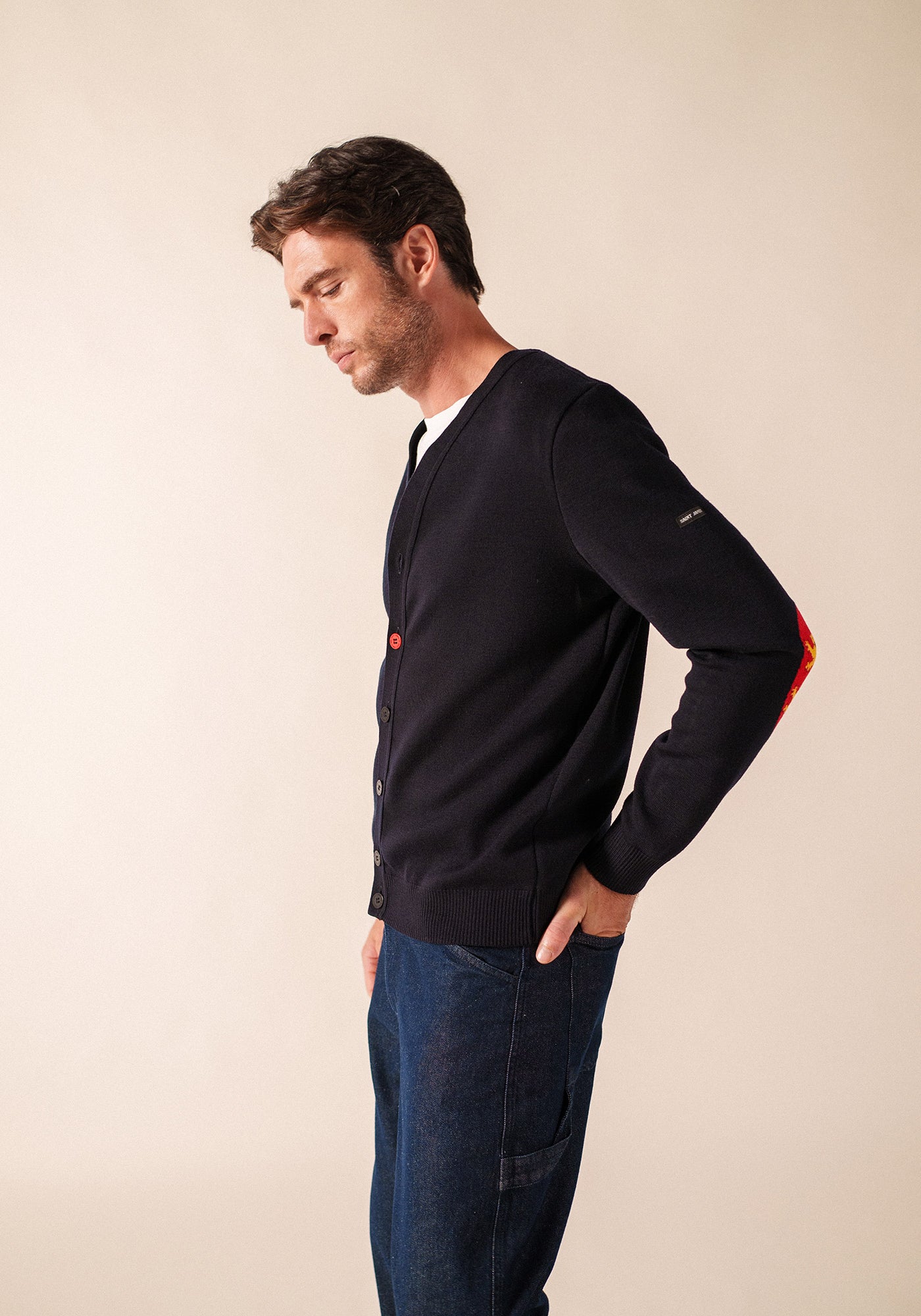 Cardigan coudières (NAVY/NORMANDIE)