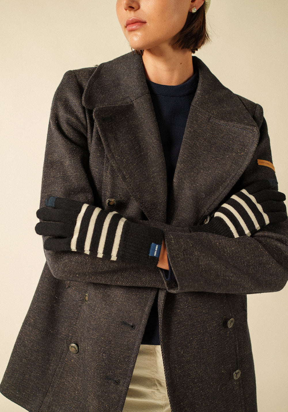 Gants tactiles (NAVY/ECUME)