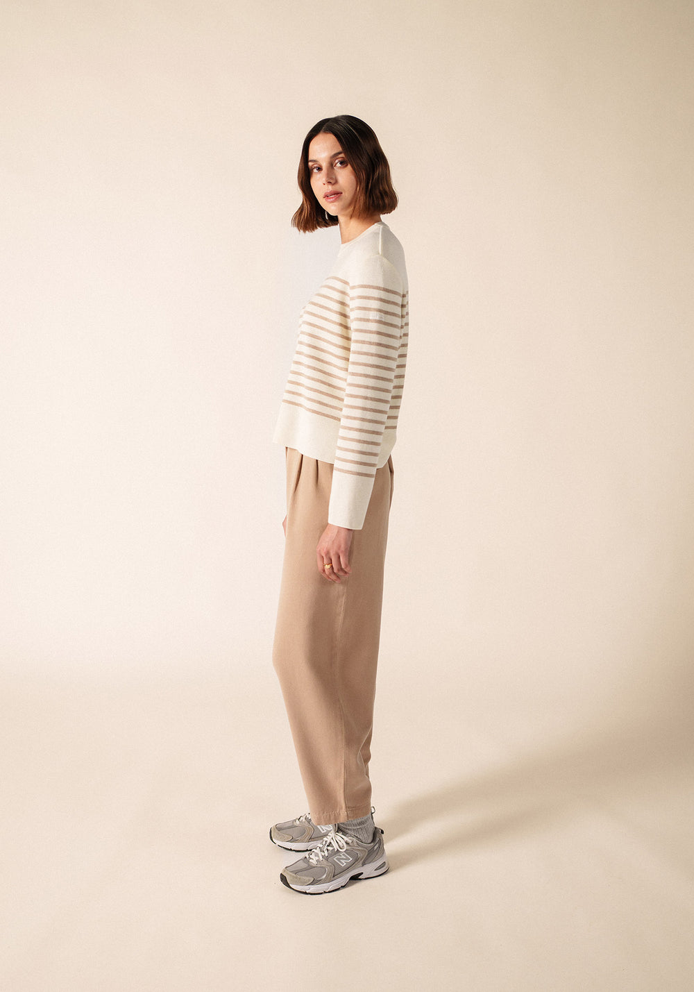 Pull Aulon (BLANC/BEIGE FONCE)