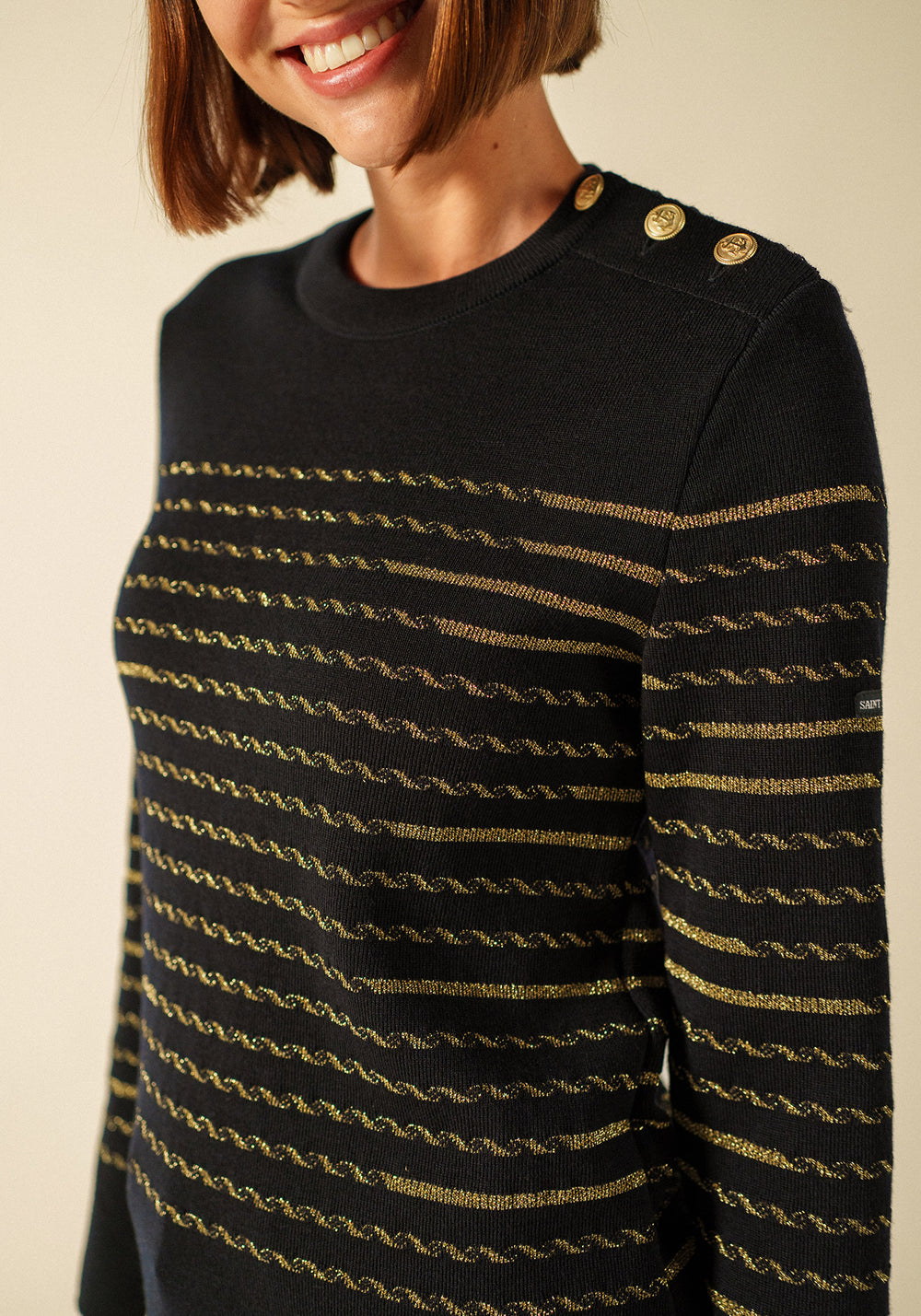 Pull Vima x Isabelle Ballu (NAVY/CHAMPAGNE)