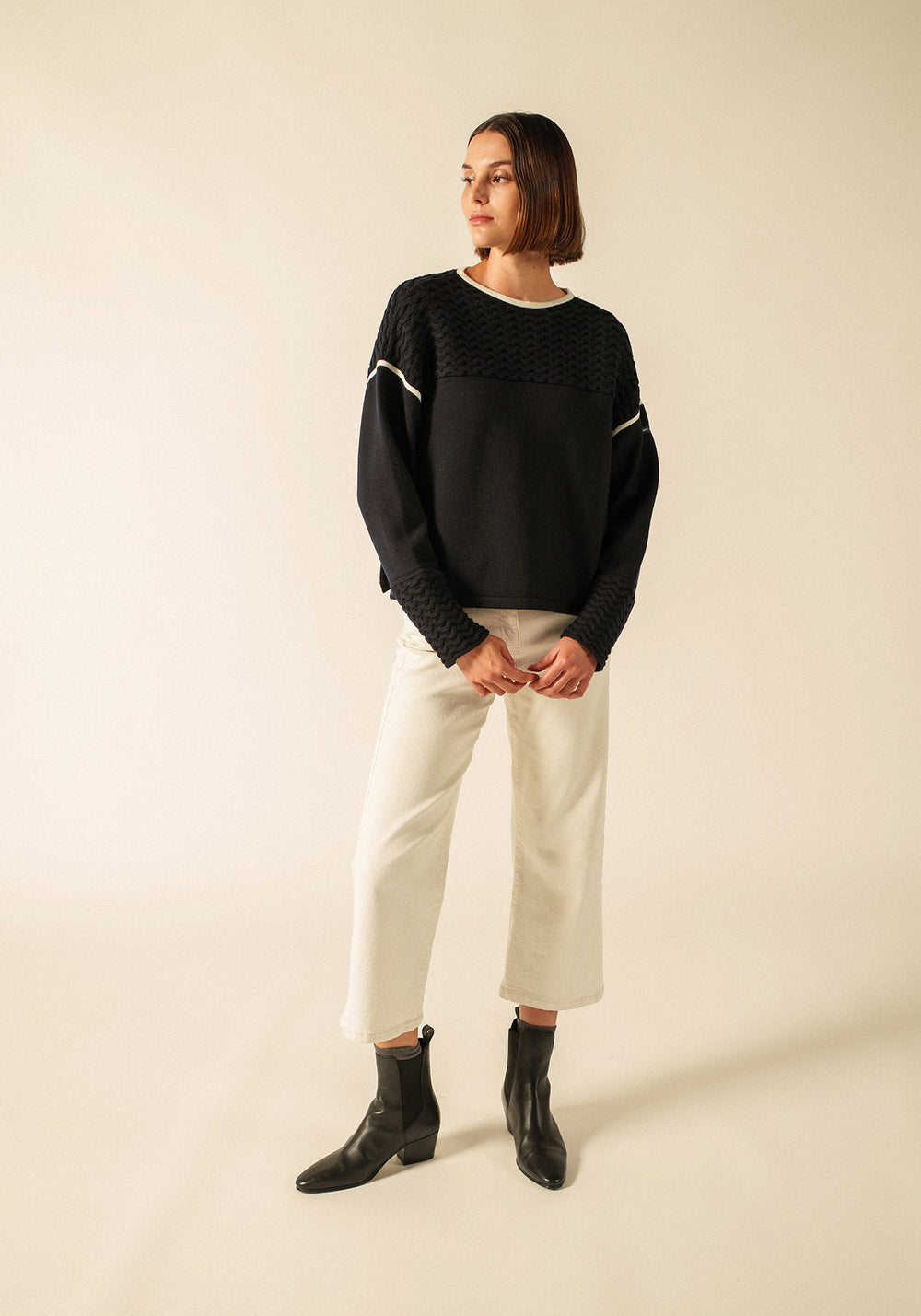Pull Drift x Isabelle Ballu (NAVY/ECRU)