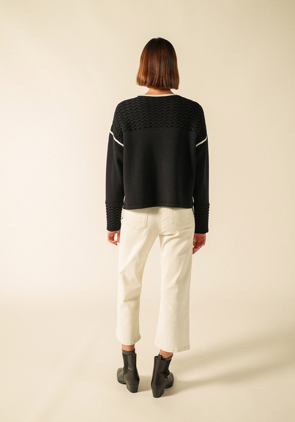 Pull Drift x Isabelle Ballu (NAVY/ECRU)