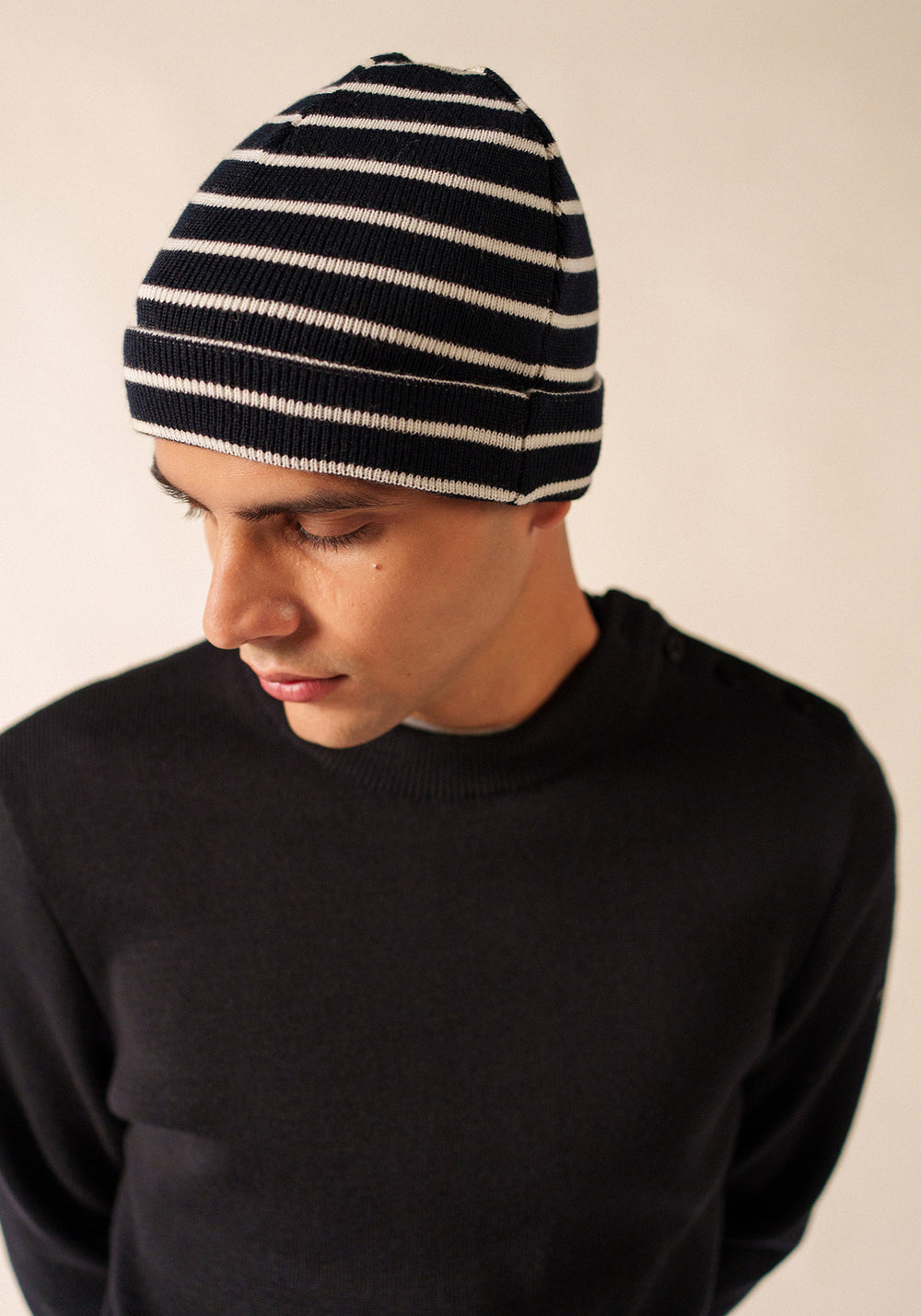 Bonnet Cartier (NAVY/ECUME)